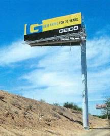 Billboard relocated to a conforming locations at a state-owned borrow pit near I-10
