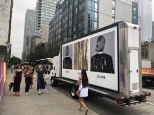 Celine uses Mobile Billboards for New York Fashion Week