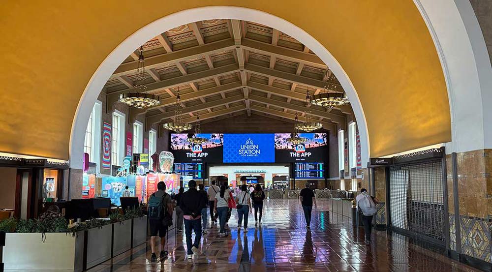 Daktronics Installs 100-Foot-Wide LED Display at Los Angeles Union Station
